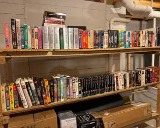 Big VHS collection. People are going back to the days before streaming services!! Low-stim too.