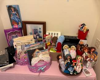 Boxed Barbies, crafting supplies, fun doll collection