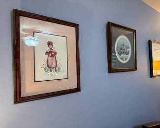Pat Buckley Moss signed and framed artwork. Pretty! and beautifully framed