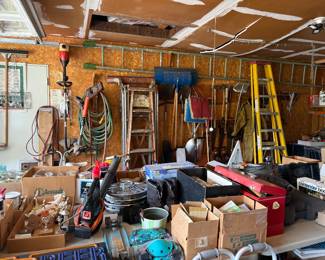 BLOWER, TRIMMERS, LADDERS, YARD TOOLS & MUCH MORE
