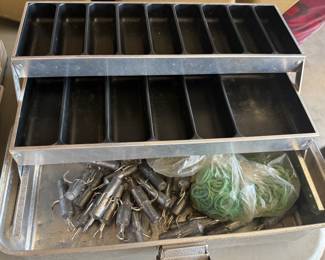 FISHING WEIGHTS AND TACKLE BOX