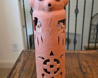 Terracotta Hopi Sun luminaria by Robin Chlad