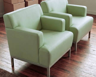 Lot 600: Lot of 2 High End MCM style Lounge Chairs by Krug