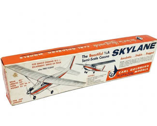 Lot 601: Vintage Carl Goldberg Models "Skylane" 1/2A Semi-Scale Cessna Airplane Model Kit