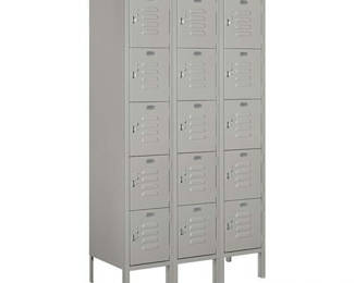 Lot 623: Metal Locker Unit - 15 Lockers (3 Wide x 5 Tall) Brand New in Box