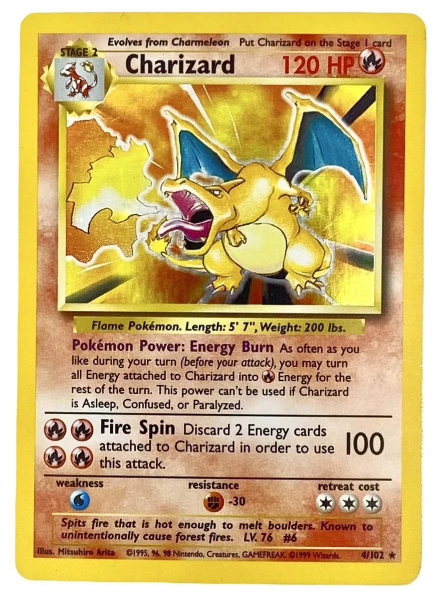 Rare! Holoographic Charizard Base Set Pokemon Card