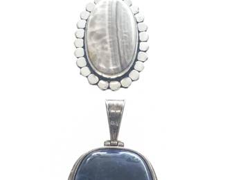(2) Unique Sterling Silver Pendants
