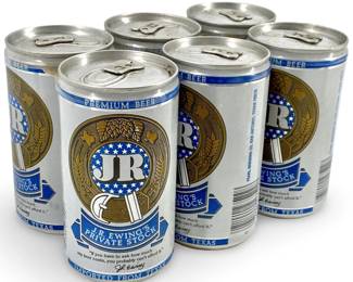 Vintage 6-Pack J.R. Ewings Beer Cans (Unopened)