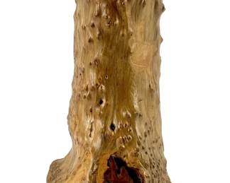 Vintage Natural Wood Bud Vase