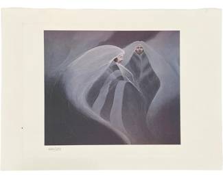 Frank Howell “Pink-Rosve" Limited Lithograph