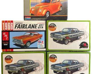 5pc AMT/Monogram 1:25 Scale Model Cars Collection