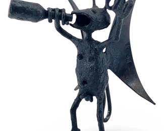 Vintage Bronze Drunken Imp Sculpture
