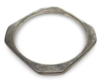 Vintage Sterling Silver Octogonal Bangle Bracelet