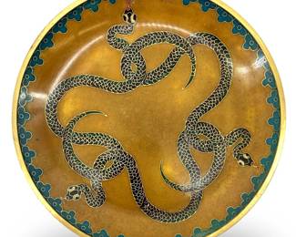 1977 Cloisonné Collector’s Club Snake Plate