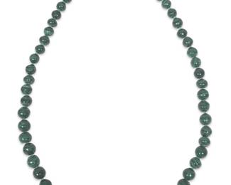 Heavy African Malachite Bead Necklace
