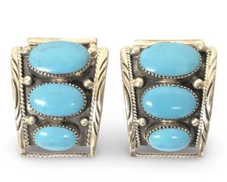 Signed Sterling Silver Turquoise Watch Bands
