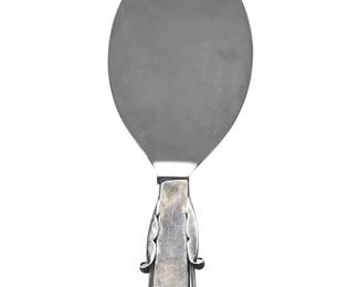 Vintage Signed 830 Silver Handle Pie Pastry Server