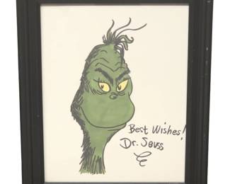 Dr. Seuss The Grinch Color Ink Illustration