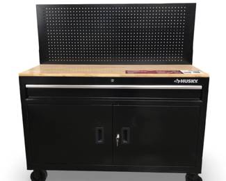 Husky 1 Drawer Rolling Project Center w/Pegboard
