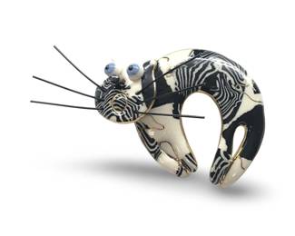 Cynthia Chuang Style Porcelain Whimsical Cat