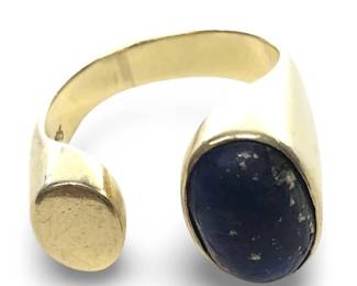 Impressive 14Kt Yellow Gold Lapis Lazuli Ring