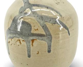 Signed Jacobson Glazed Stoneware Vase