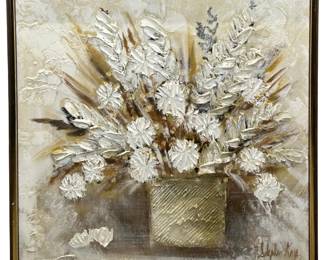Signed Stephen Kaye Impasto Floral Still Life