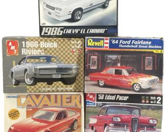 5pc AMT/MPC/Revell 1:25 Scale Model Cars