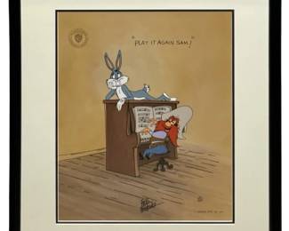 Signed “Play it Again Sam!" Looney Tunes Cel