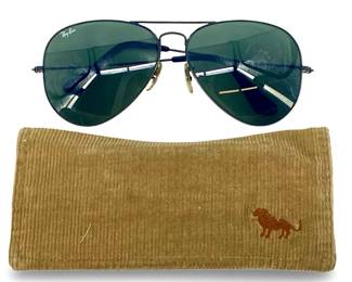 Vintage Ray-Ban Aviator Sunglasses and Case
