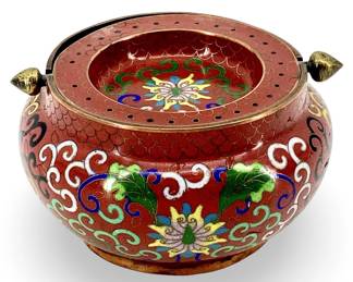 Vintage Enameled Chinese Cloisonné Ashtray