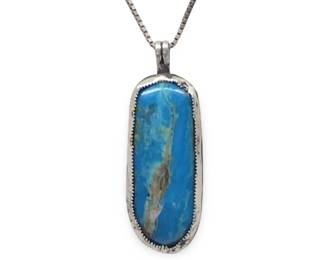 Stunning Sterling Silver Turquoise Pendant