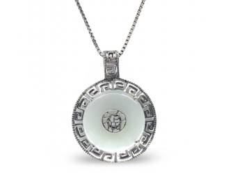 Elegant Sterling Silver Opal Pendant Necklace