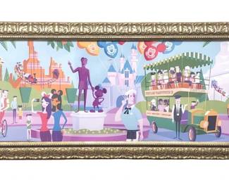 Shag Josh Agle Disneyland Serigraph on Silk
