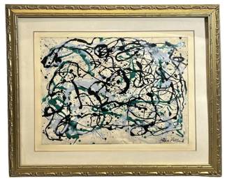 After Jackson Pollock Abstract Splatter Painting