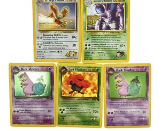 5pc Rocket/ Gym Hero Holo Pokemon Cards