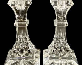2pc Vintage Waterford Lismore Crystal Candlesticks