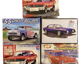 5pc AMT/Monogram/Atlantis 1:25 Scale Model Cars