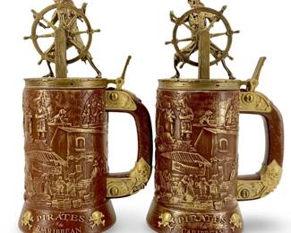 2pc Plastic Disney Pirates of the Caribbean Mugs