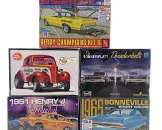 5pc AMT/Revell 1:25 Scale Model Cars