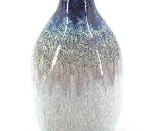 Signed L. Ind Glazed Stoneware Vase