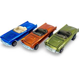 3pc 1968 Classic 57 Bird Mattel Redline Hot Wheels