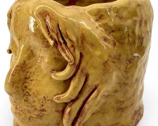 Vintage Ceramic Pottery Head Planter