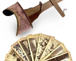 Stereoscope with 100+ Stereoviewer Cards