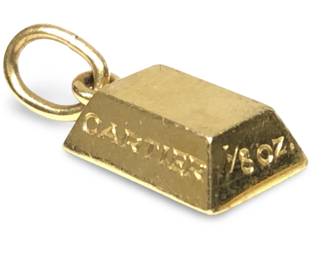 Cartier 18KT Yellow Gold 1/8 oz Ingot Pendant