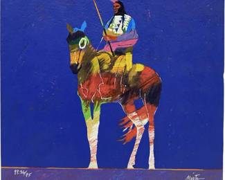 John Nieto “Plains Sentinel" Serigraph On Board