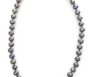 Awesome Sterling Silver Tahitian Pearl Necklace