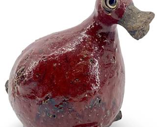 MCM Hand Crafted Glazed Ceramic Stoneware Duck