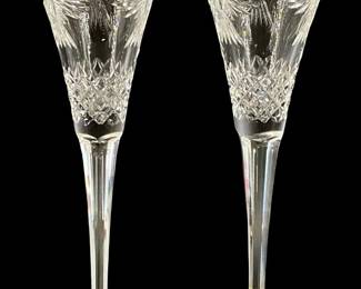 2pc Millennium Collection Waterford Crystal Flutes