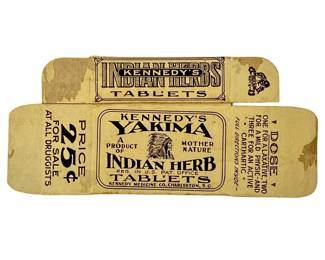 Vintage Kennedy's Yakima Indian Herb Tablets Box